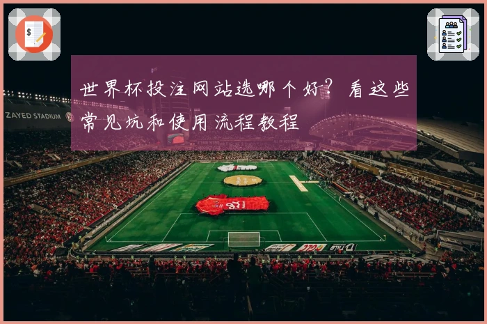 世界杯投注网站选哪个好？看这些常见坑和使用流程教程